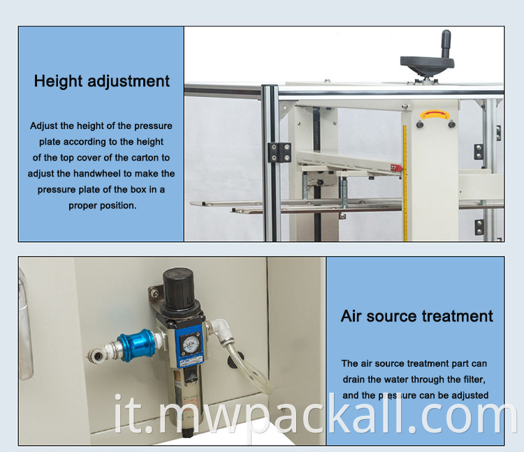 Macchina di produzione erector di cartone automatico completo con sigillatura del nastro inferiore